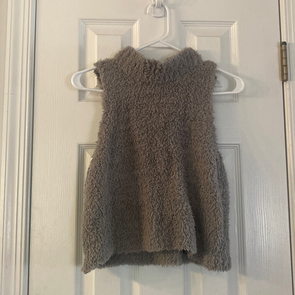 She + sky fuzzy crop turtleneck